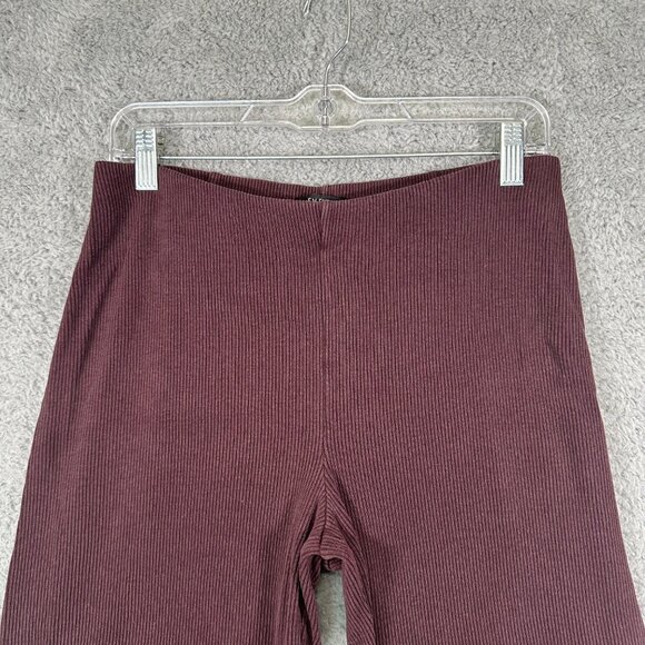 Eileen Fisher Ribbed Organic Cotton Blend Straight Pant Easy Fit Cropped Length - Picture 6 of 14